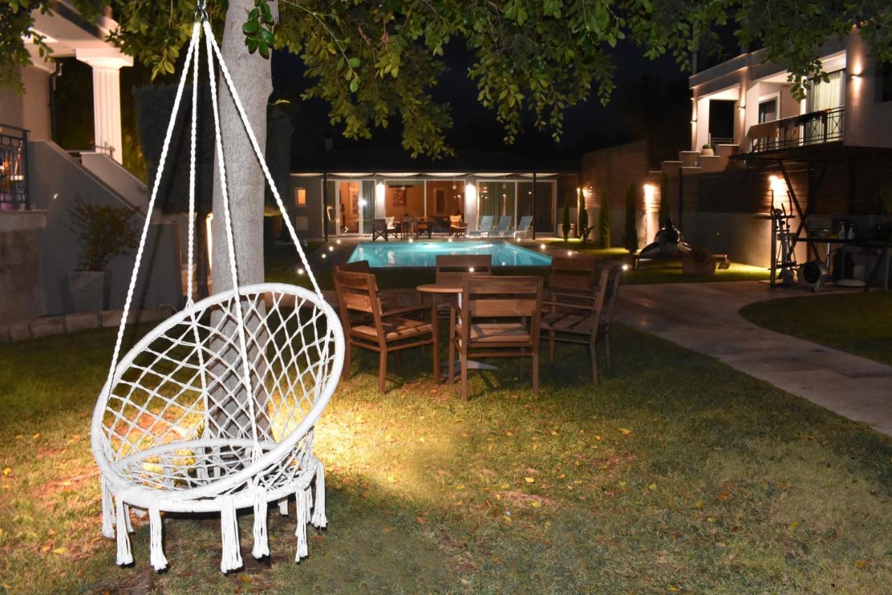 Вілла Sunlit Pool House Posidhonia  Екстер'єр фото